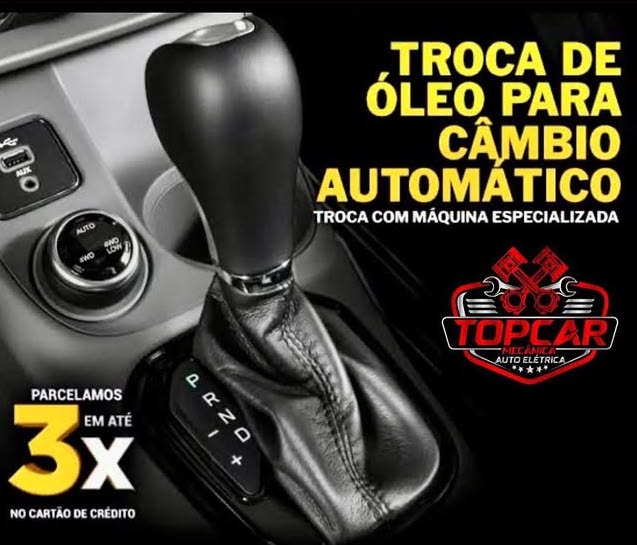 Troca de óleo para câmbio automático com máquina especializada, parcelada em até 3x no cartão